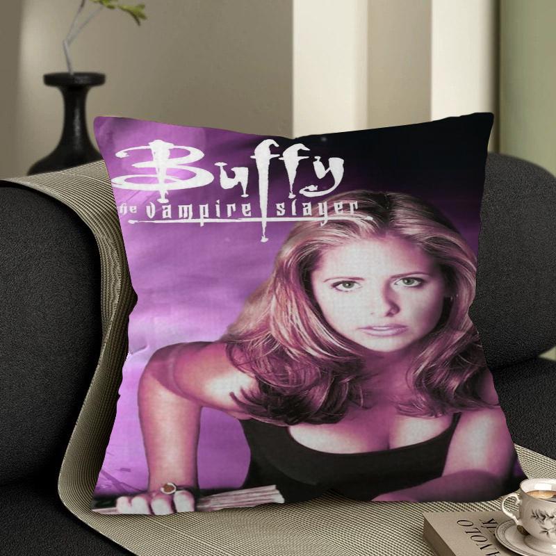 Buffy TV Series The Vampire Slayer Maple Design Cushion Cover Happy Autumn Harvest Decor Holiday Decorati Pillow Cover
