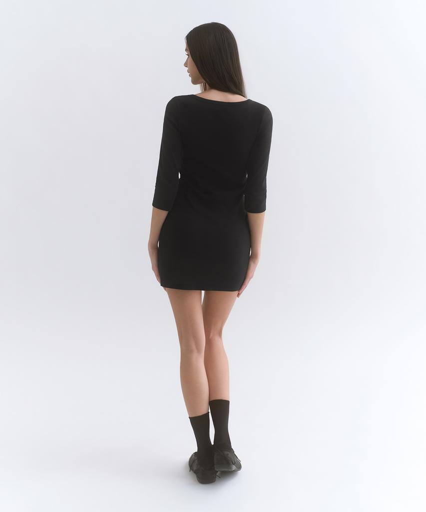 MUSINSA STANDARD WOMAN Женское мини-платье из джерси [Черный]