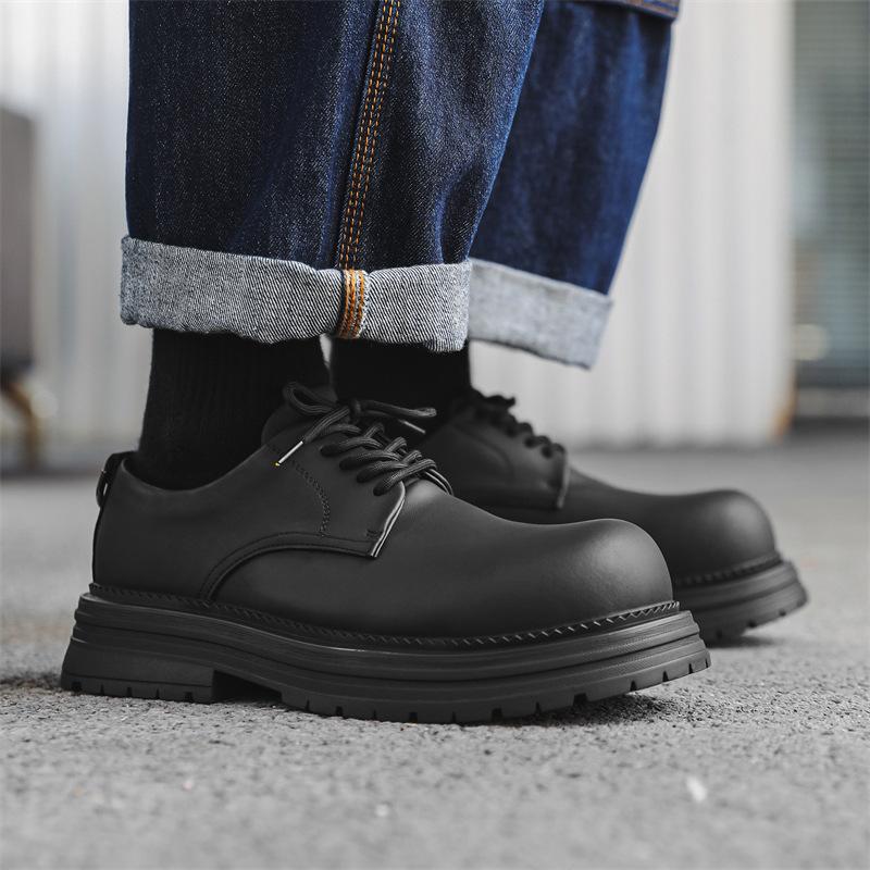 Британский стиль, большие кожаные туфли, мужские, весна-лето, деловые, повседневные туфли, универсальные туфли дерби на платформе 2234-J