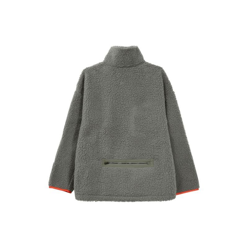 Puma Флисовая куртка с длинным рукавом и вышитым логотипом сплошного цвета, верхняя одежда унисекс, серый 929820-02
