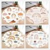 Cute Cartoon Rainbow Printed Circular Carpet Washable Round Floor Mat Living Room Bathroom Kitchen Rug Home Decoration Yoga Mat