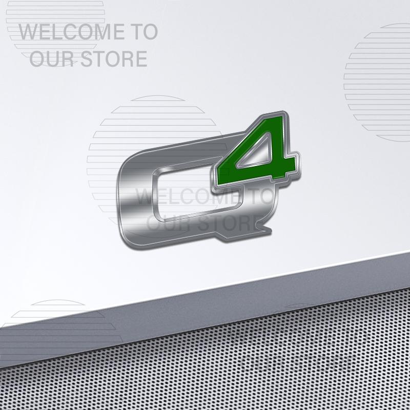 Car Decor Metal Q2 Q4 Letter Emblem 3D Sticker Accessories For Alfa Romeo U Brera Giulietta Giulia 147 156 Tail Rear Trunk Decals