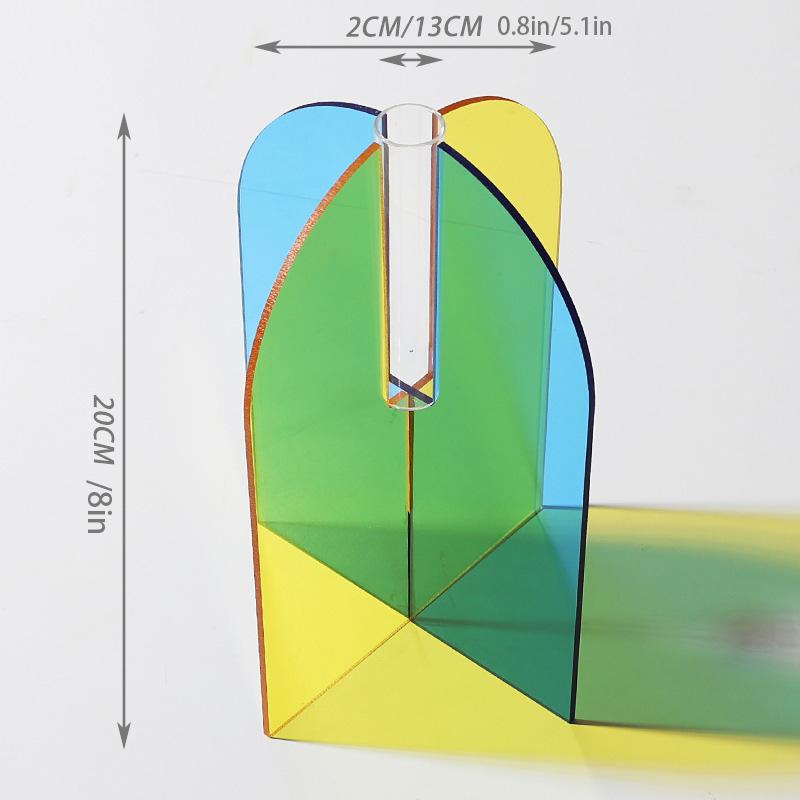 1 комплект акриловых ваз для цветов, цветочный контейнер, горшок, современный дизайн, цветочный контейнер, прозрачный, 2 стиля