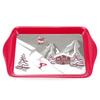 [A1084] - Small Melamine Tray 'Mountain' Red White Gray (ski) - 21x14cm