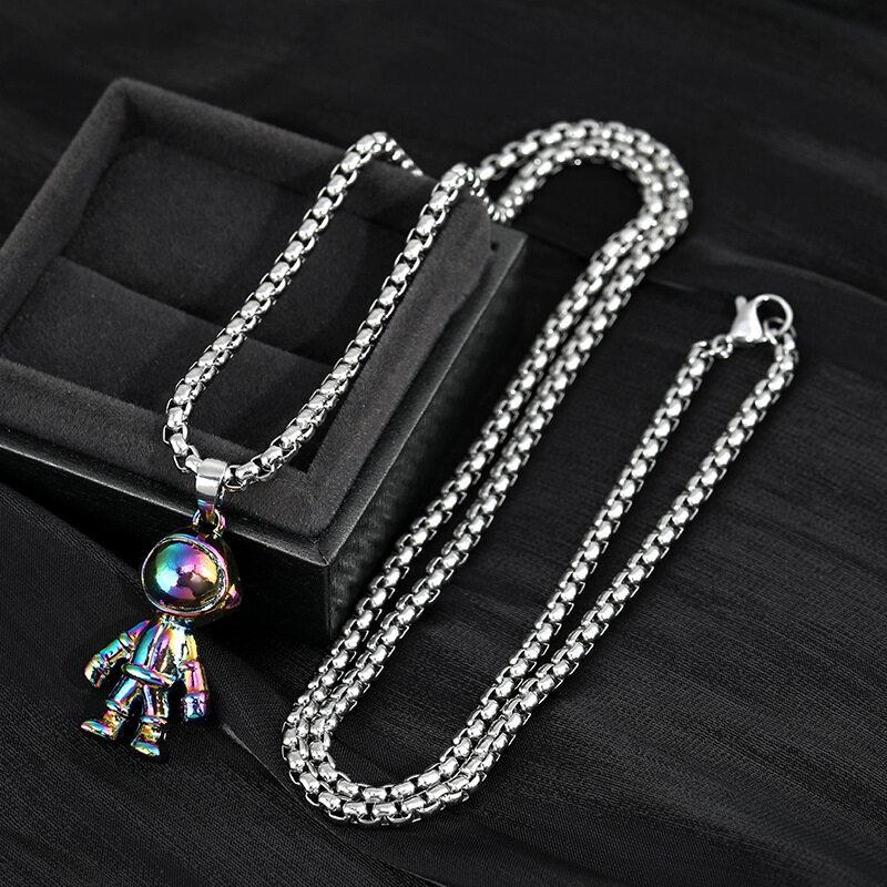 Flame Necklace Quenching Men's Fashion Hip Hop Fashion Brand European and American Street Pendant