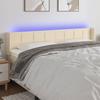 VidaXL LED Headboard Bedroom Furniture Double Bed Accessory Head of Bed Frame Interior Cream 3123255