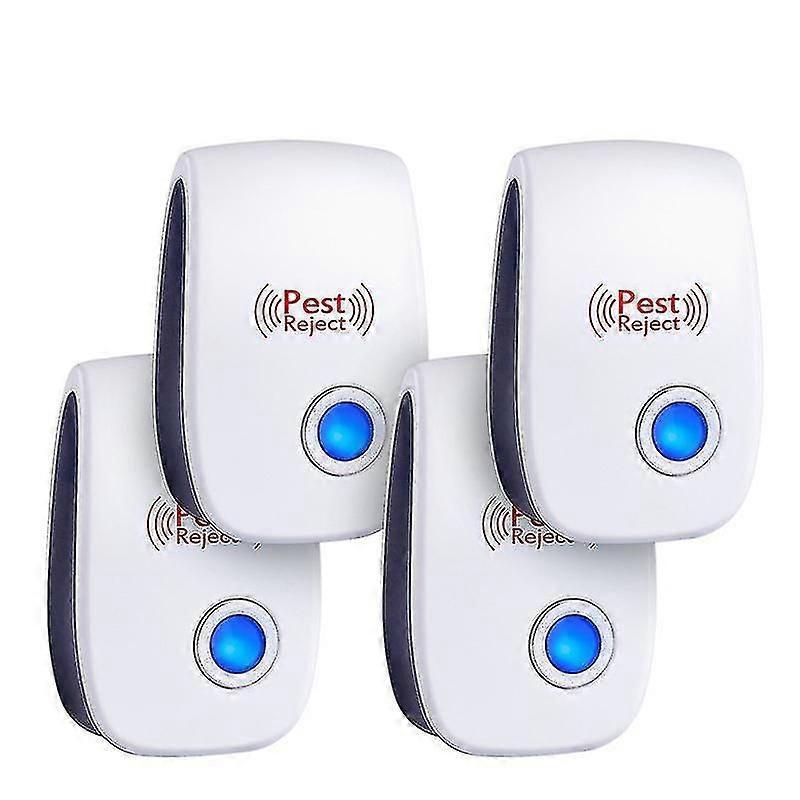 Pack Of 4 Ultrasonic Pest Repellent For Cockroaches Flies Mosquitoes
