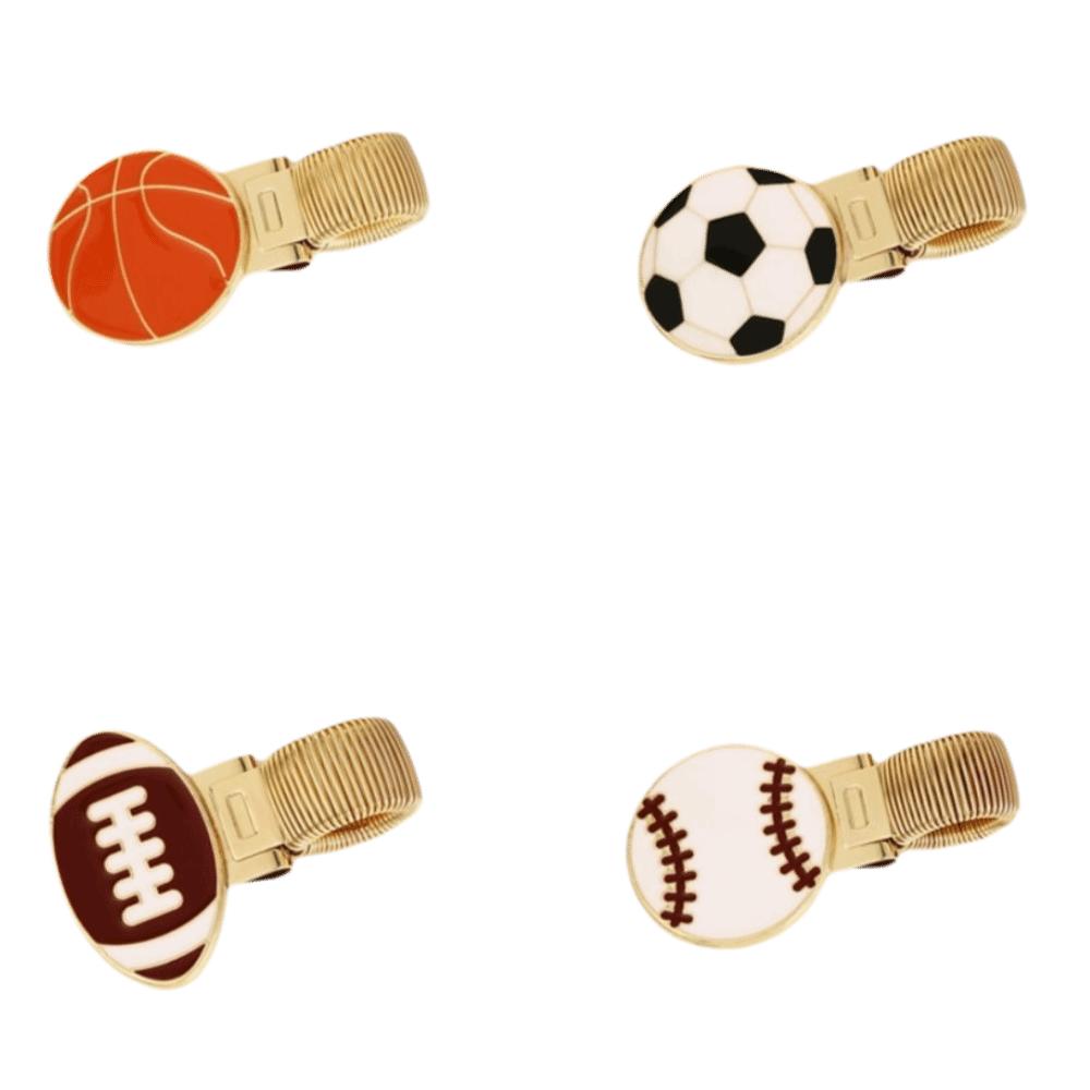 Cartoon Metal Pen Holder Sports Equipment Series Paper Fix Clips Creative Pen Clip Office Use