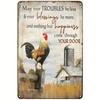 Crazy Chicken Coop Sign Retro Metal Welcome Plaque Funny Farmhouse Perfect For Henhouse Or Kitchen Ideal Farm Gift Wall Decor