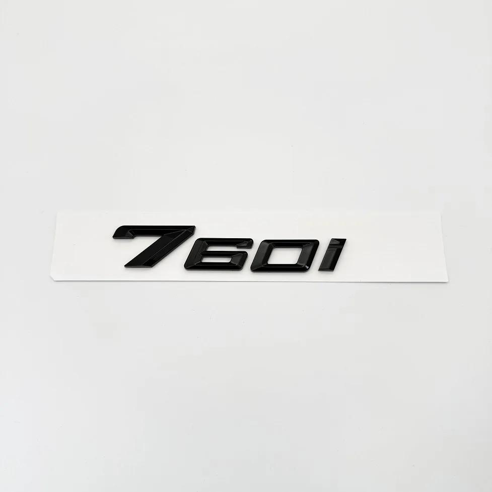 ABBS1 New Font Numbers Letters 735i 740i 760i 735Li 740Li XDrive Chrome Silver Black ABS Emblem for 7 Series Car Trunk Logo Sticker