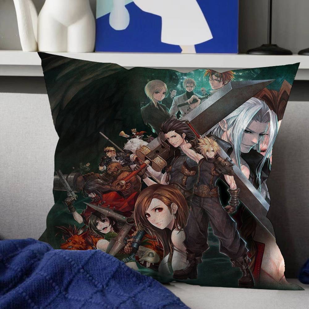 Classic FFinal Game FFantasy Tifa Pillow Anime Pillow Sofa Bed Head Pillow Cover Cushion Cover 45x45 Cm Fashion