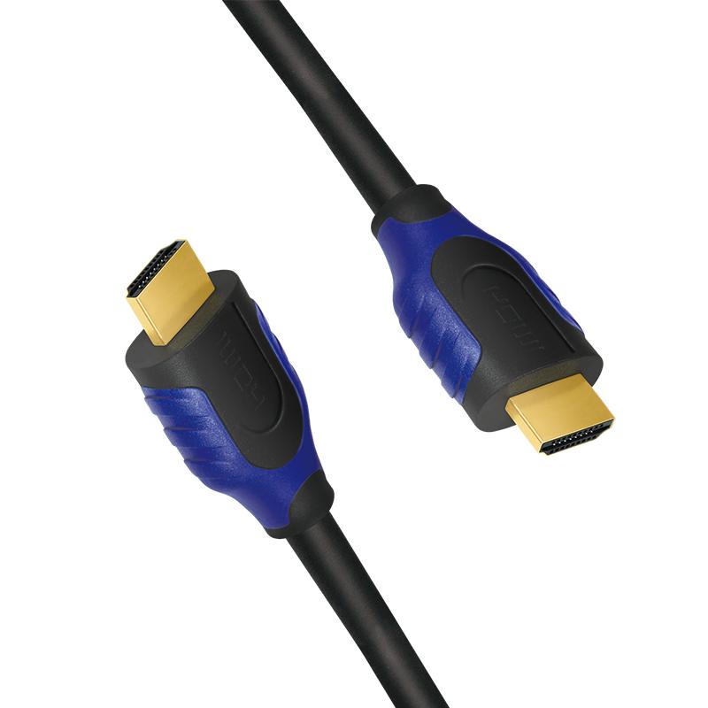 LogiLink HDMI 2.0 Cable: 4K 60Hz, 1m, Black/Blue, Ultra HD, HDR, 3D