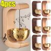 Solid Wooden Doorbell Aesthetic Brass Wind Chimes Magnetic Wireless Doorbell Entrance Door Bell Pendant Home Hanging Decoration