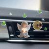 Ангел Зажим для Вентиляционного Отверстия Автомобиля с Дизайном Сердца 2D Плоский Акриловый Диффузор Аромата для Большинства Автомобилей Батарейки Не Требуются Подарок на День Святого Валентина