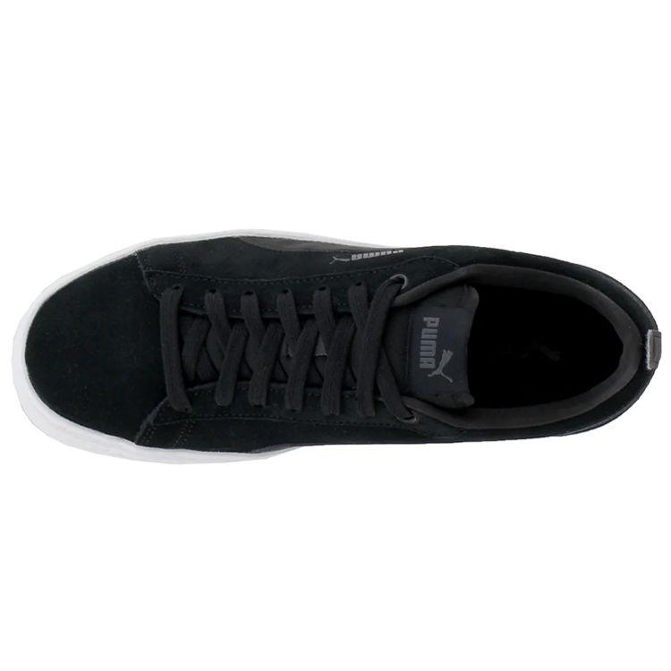 Puma Smash Platform Замшевые Повседневные Кроссовки с Низким Верхом Женские Кроссовки Черно-Белые 366488-01