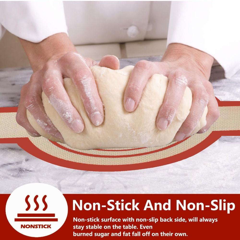 2Pcs Silicone Baking Mat Set Non-Stick Dough Transfer Mat Liner Bread Sling Kitchen Baking Tools