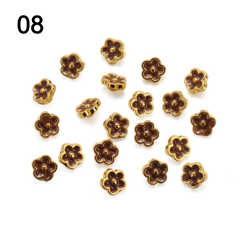 20pcs 5.5mm Flower Buckles Handmade DIY Doll Clothes New Stuffed Toys Accessories  1/6 Doll