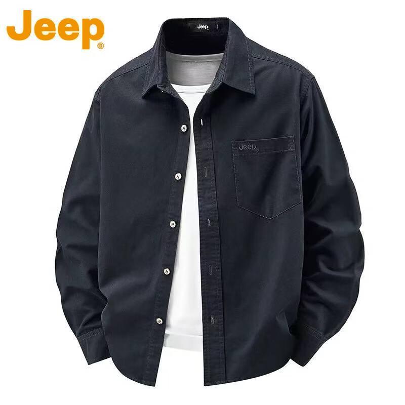 Jeep Мужская рабочая рубашка из плотного хлопка