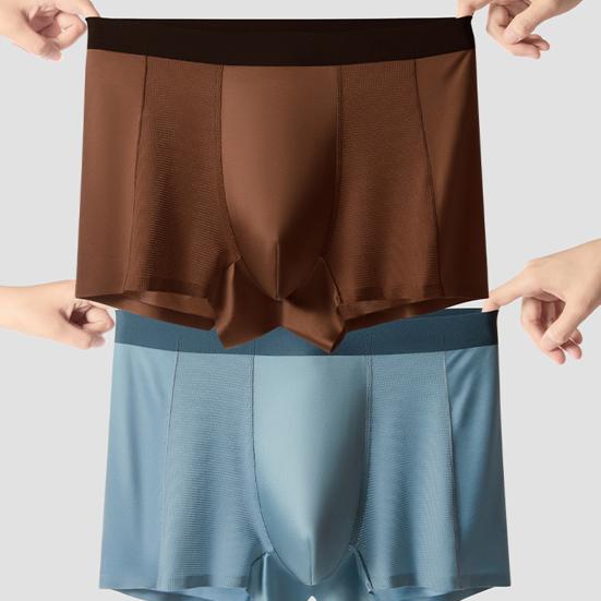 Мужское нижнее белье боксеры со средней посадкой, облегающего кроя, высокая эластичность, шорты-брифы, дышащий дизайн с отверстиями, гладкие трусы с U-образной выпуклостью
