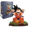 12CM Anime Son Goku Figure Dragon Ball Sitting Model Toy Doll Action Figure Wishing Dragon Ball Scene Desktop Ornament Gift