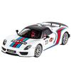 1/18 Porsche 918 Martini Окрашенный Лимитированная Серия Сплав Литой Модель Автомобиля Коллекция Хобби Украшений Звук и Свет Серия Подарок