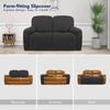 1 2 3 Seat Stretch Sectional Recliner Sofa Slipcover Soft Washable Furniture Protector Couch Cover with Elastic Bottom