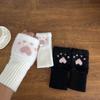 Plush Half Finger Gloves Soft Knitted Gloves Cute Fingerless Gloves  Winter