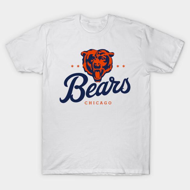 Мужская черная футболка с принтом Chicago Bears, без выреза, термотрансферная печать, хлопковая футболка