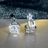 Simple Square CZ Clip Earrings for Women Girls Cute No Pierced Earrings Wedding Party Jewelry