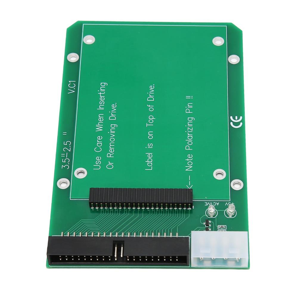 Durable 44Pin IDE IDE Converter Card 2.5in To 3.5in Green SATAs HDD Adapter IDE Adapter Laptop