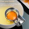 Stainless Steel Egg Yolk Separator Professional Grade Baking Tool with Hanging Hook Precision Filter Kitchen Gadget