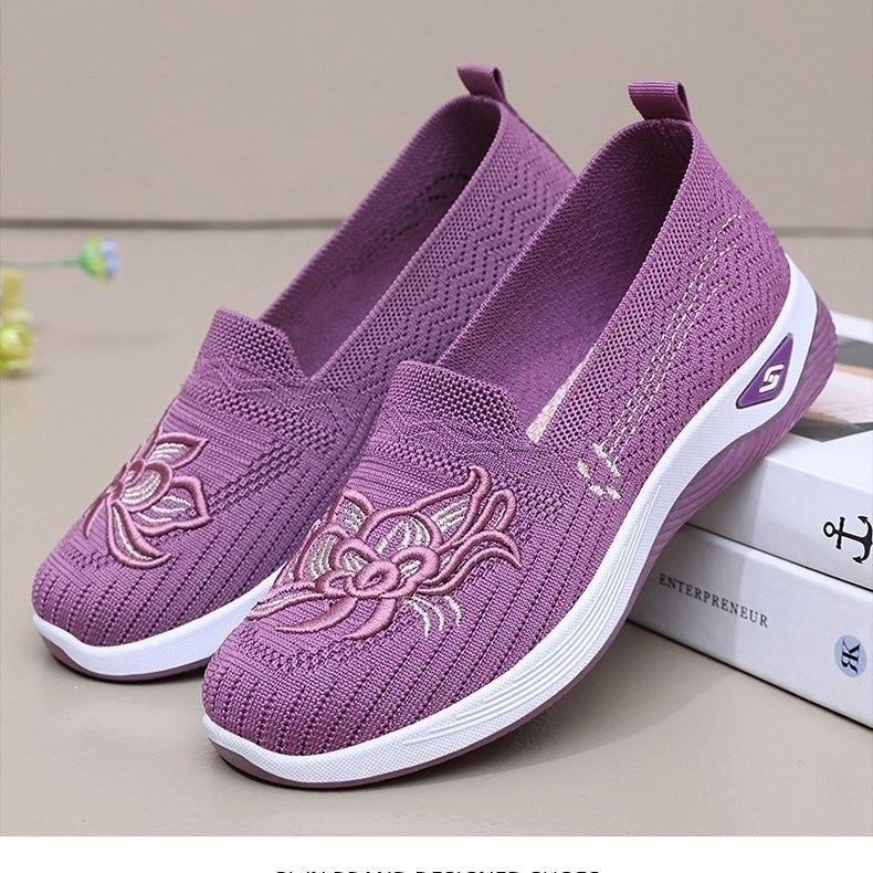 Летняя новая женская обувь из ткани, дышащая, удобная, плоская, модная и универсальная обувь