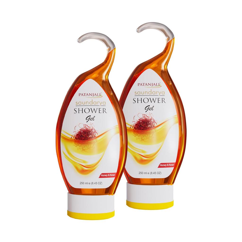 Patanjali Гель для душа 250 мл х Упаковка из 2 штук для освежения, питания и ежедневного ухода за кожей с растительными экстрактами