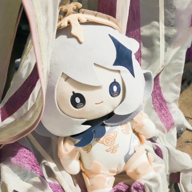 Mihoyo Genshin 30cm Paimon Q Version Soft Figures Official Intertwined Traveler Series Collectible Stuffed Anime Toy Trendy Gift