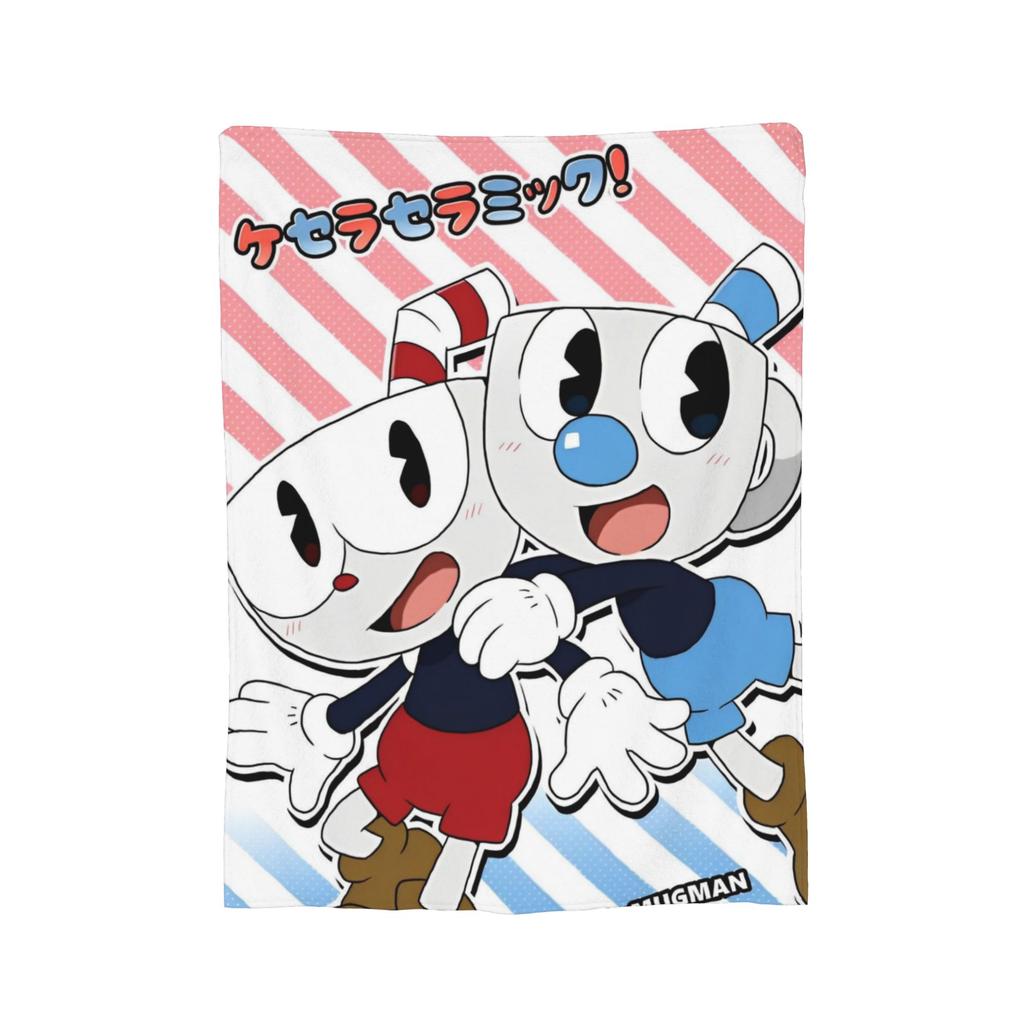 Cupheads Video Game Art Blankets Flannel Super Warm Throw Blankets for Outdoor Travel Bedroom Quilt