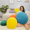 Round Pillow Cover 16/20/24 Inch Throw Pillow Case Decorative Cushion Cover with Invisible Zipper for Home Sofa Couch Bedroom Decor