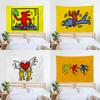 Haring Geometric Graffiti Simple Tapestry Office Living Room Decoration Home Wall Tapestry