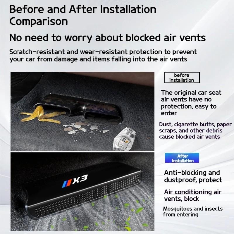 AAAPA1 For BMW X3 G45 2025 Under Seat Air Outlet Protective Cover Car Interior Accessories Under Seat AC Air Outlet Protective Cover