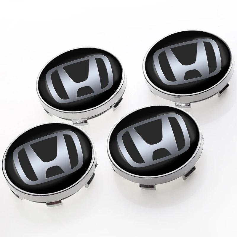 4pcs 60mm Car Wheel Center Hub Center Cap Rim Hub Dustproof Cover Emblemem For Honda Accord CRV HRV City Odyssey Accessories ahx256