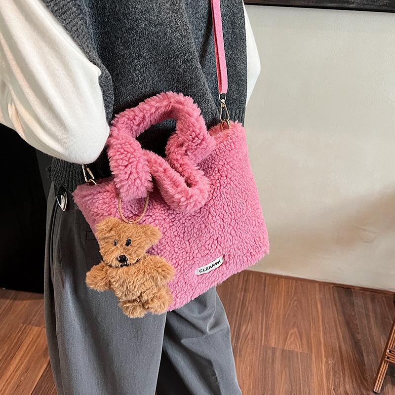 Hairy Bag Women's 2025 Autumn and Winter New Bucket Bag Cute Handbag Ins Versatile Shoulder Messenger Bag