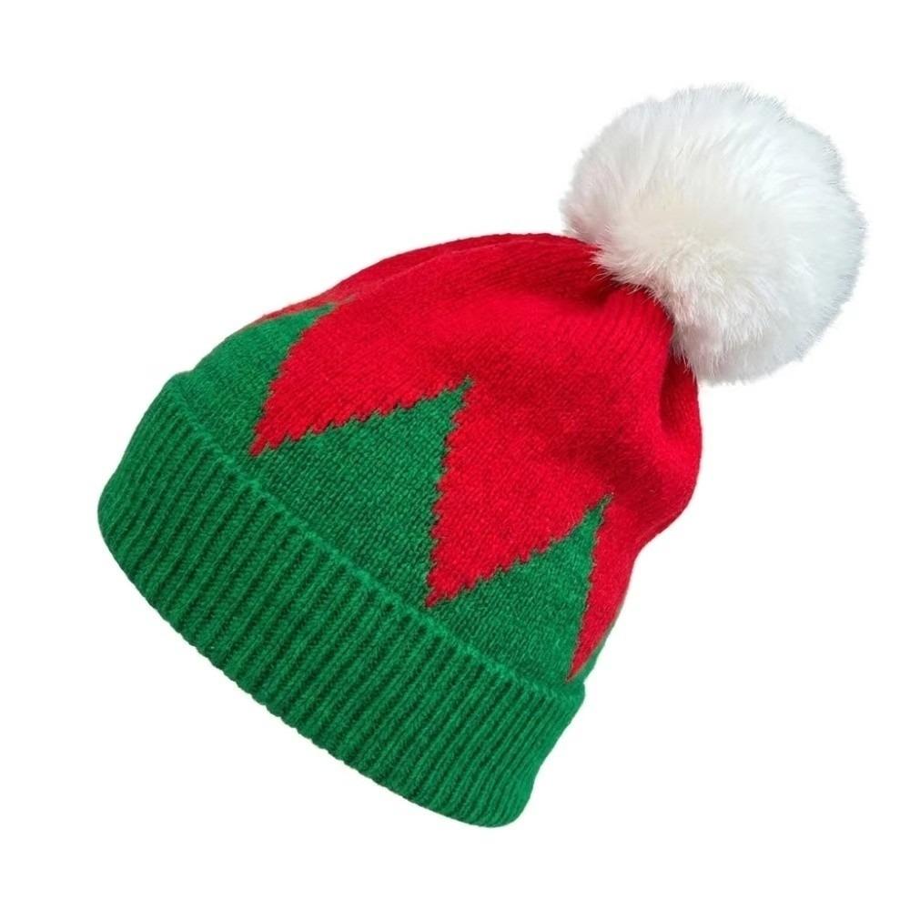 Merry Christmas Hat Christmas Knitted Hat Warm Striped Hat All-match Santa Beanie Hat Outdoor