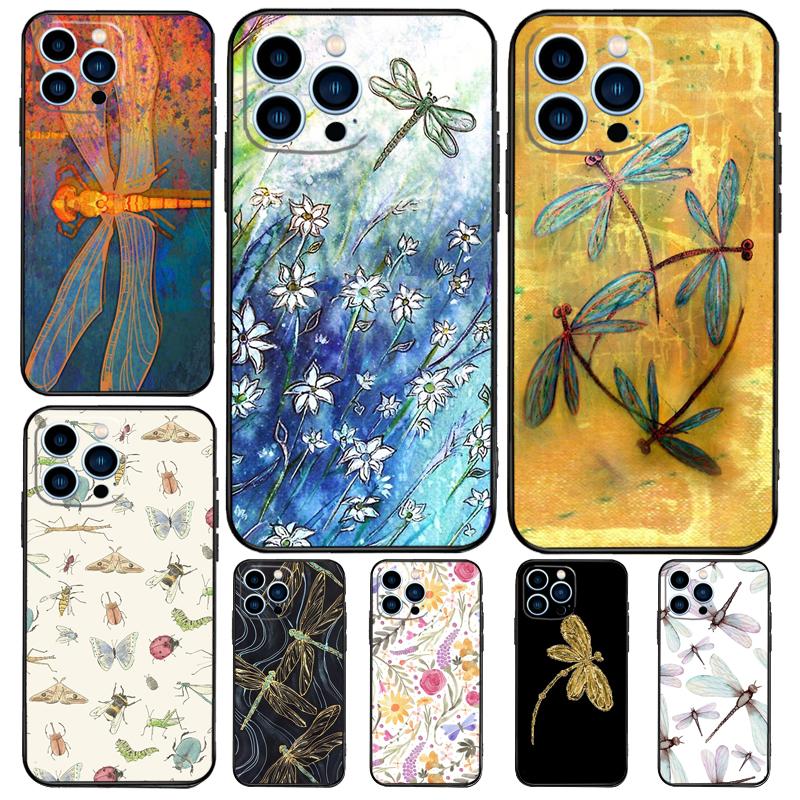 Чехол с узором «Стрекоза» для Samsung Galaxy S25 Ultra S20 S21 S22 S23 Plus S24 Ultra S9 S10 S25 FE Чехол Coque