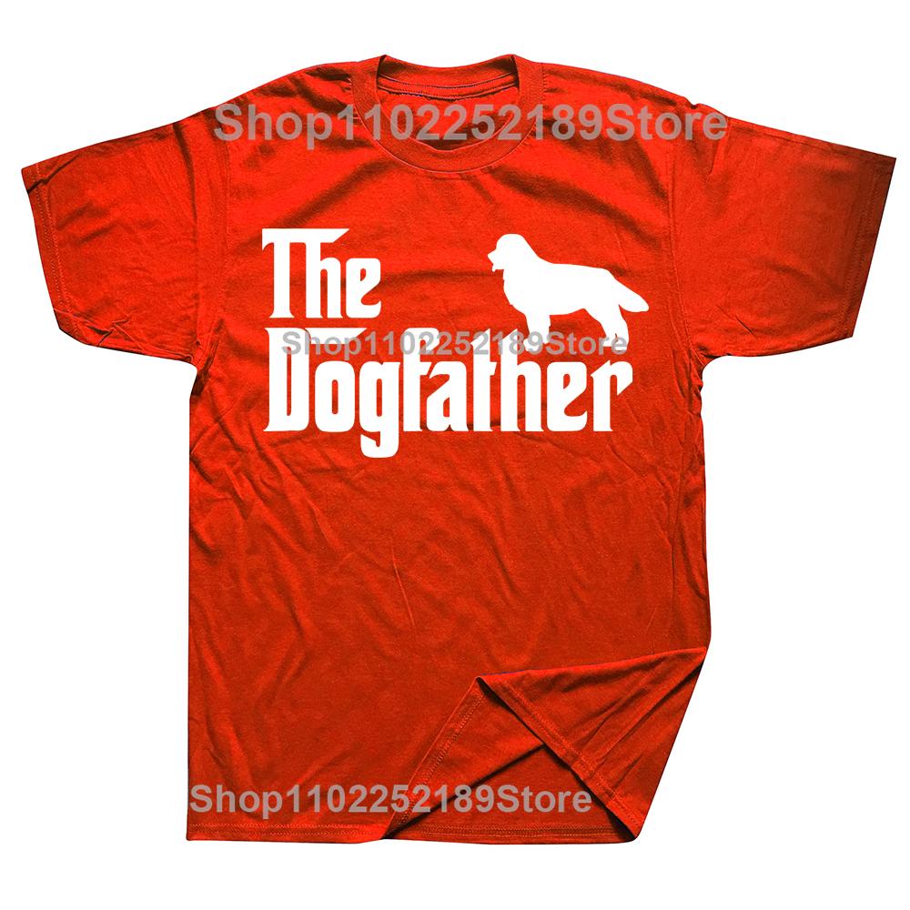 Новинка Бернский зенненхунд The DogFather Футболки Графические Хлопок Уличная одежда Короткий рукав Подарки на день рождения Летний стиль Футболка