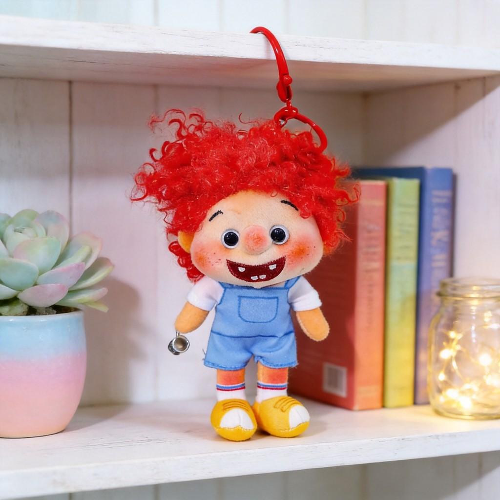 Plush Keychain Framed Small Freckled Character With Soft Polyester Filling For Gift And Decoration