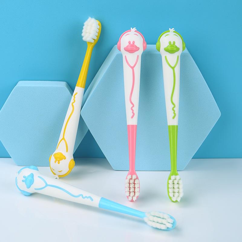 Детская зубная щетка с мягкой щетиной - дизайн с изображением мультяшного льва, индивидуальная упаковка для детей от 3 до 12 лет