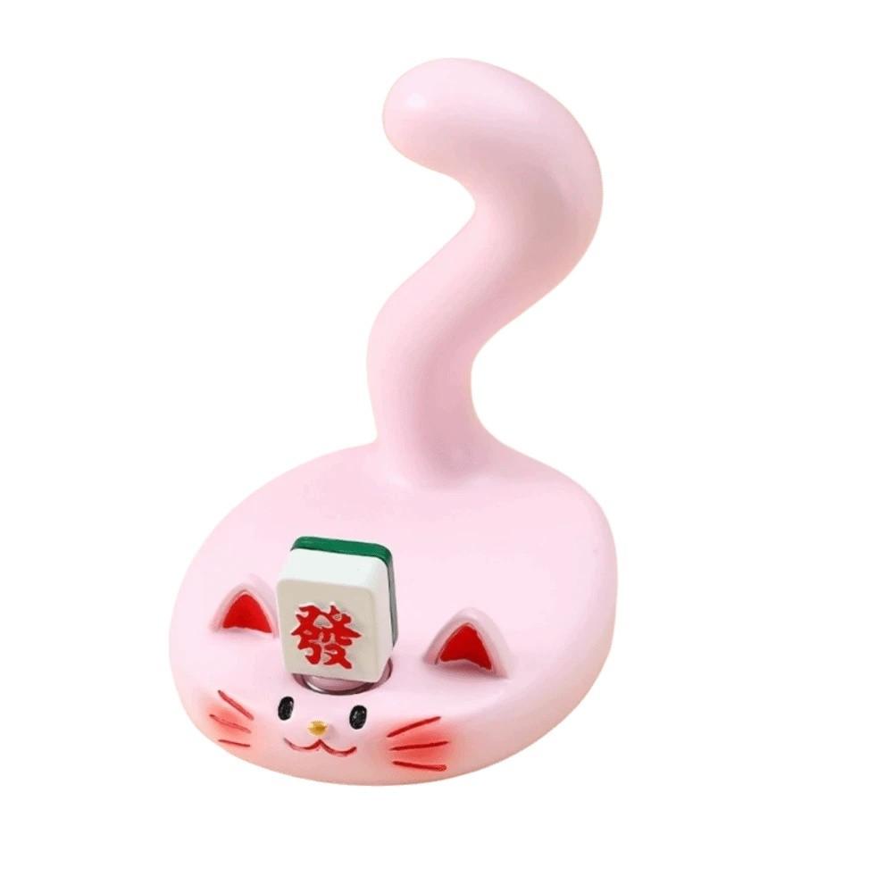 Cartoon Rotatable Car Ornament Resin Cute Cat Statue Desk Display Decor