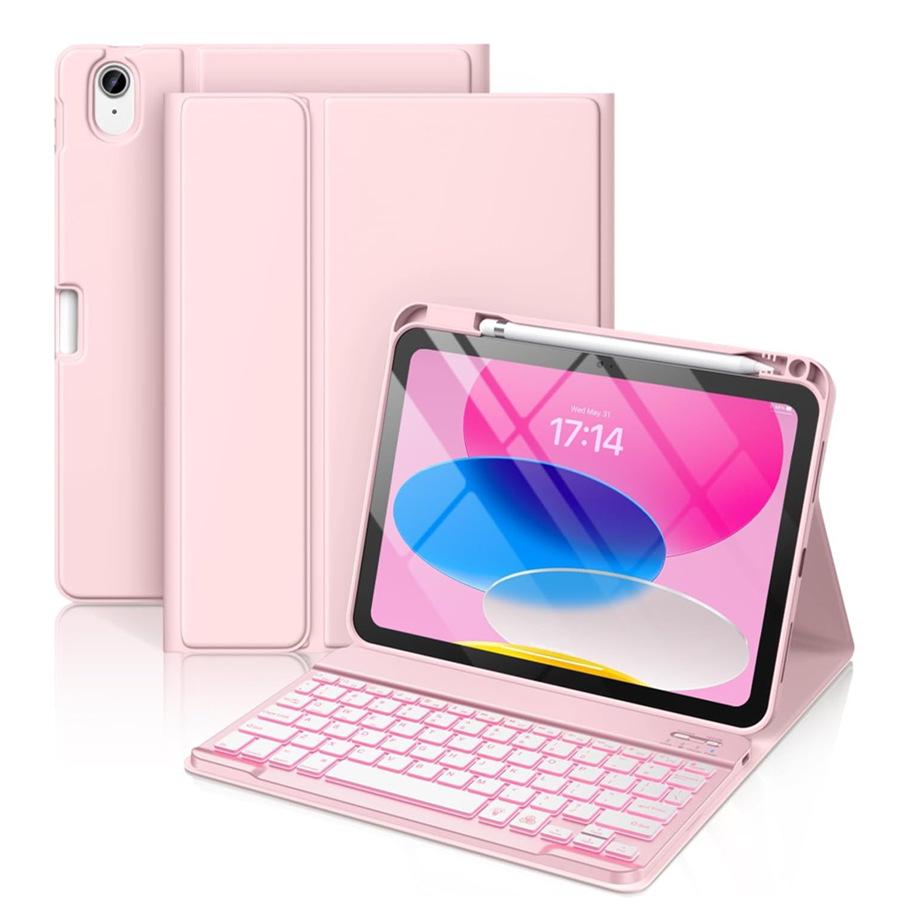 Чехол-клавиатура Apple A16 для iPad 11 10.9" с цветной подсветкой, съемным слотом для стилуса и чехлом для планшета Air