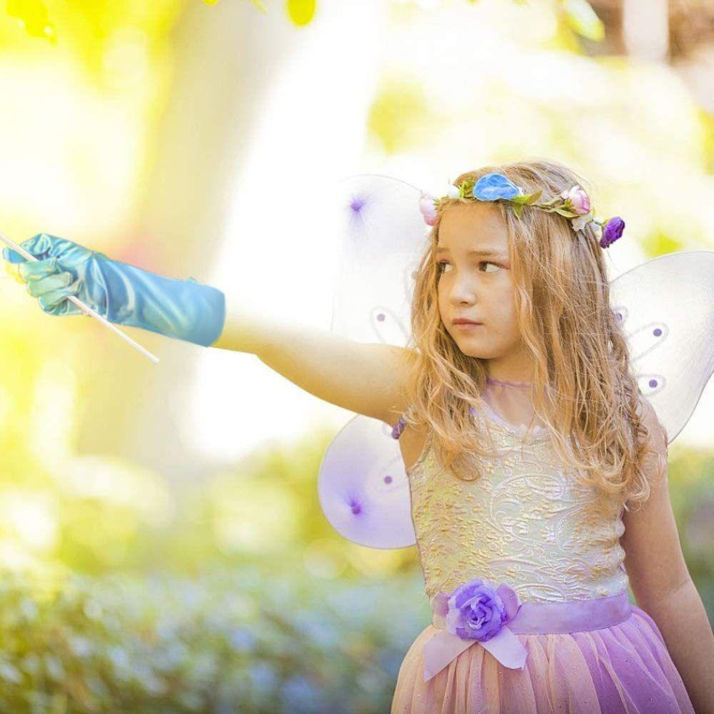 Children's Wear Stage Gloves Full Finger Mittens Children Long Gloves Princess Skirt Accessories