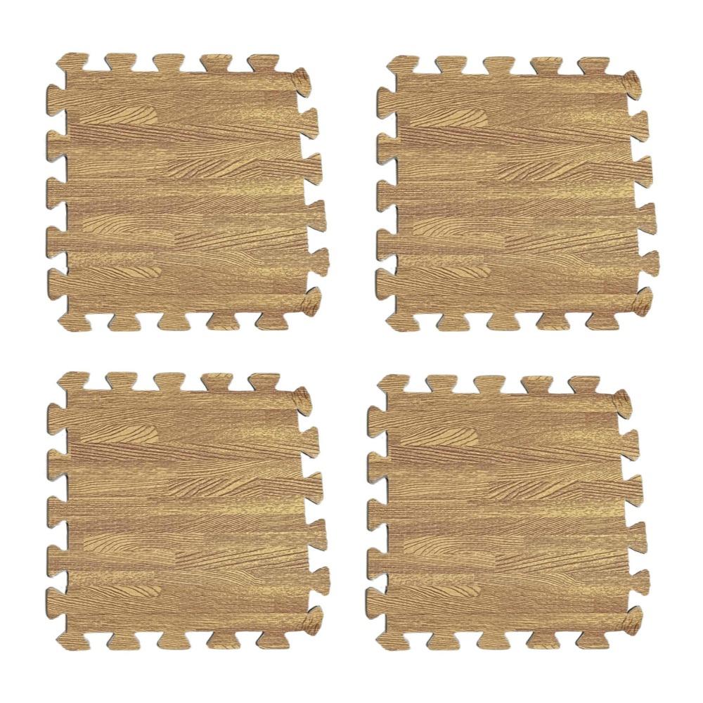 4 шт. Водонепроницаемый коврик-пазл с текстурой дерева, коврик для пола из ЭВА-пены, коврик-пазл из пены, уменьшение шума