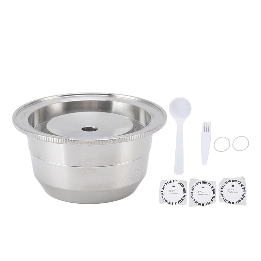 Stainless Steel Coffee Capsule Refillable Filter Cup Reusable for Nespresso Machine